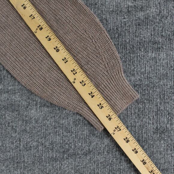 Le Ore Sweater 1X Lodi Pointelle Knit Pullover Walnut Brown Mock Neck Chic Work - Picture 10 of 12
